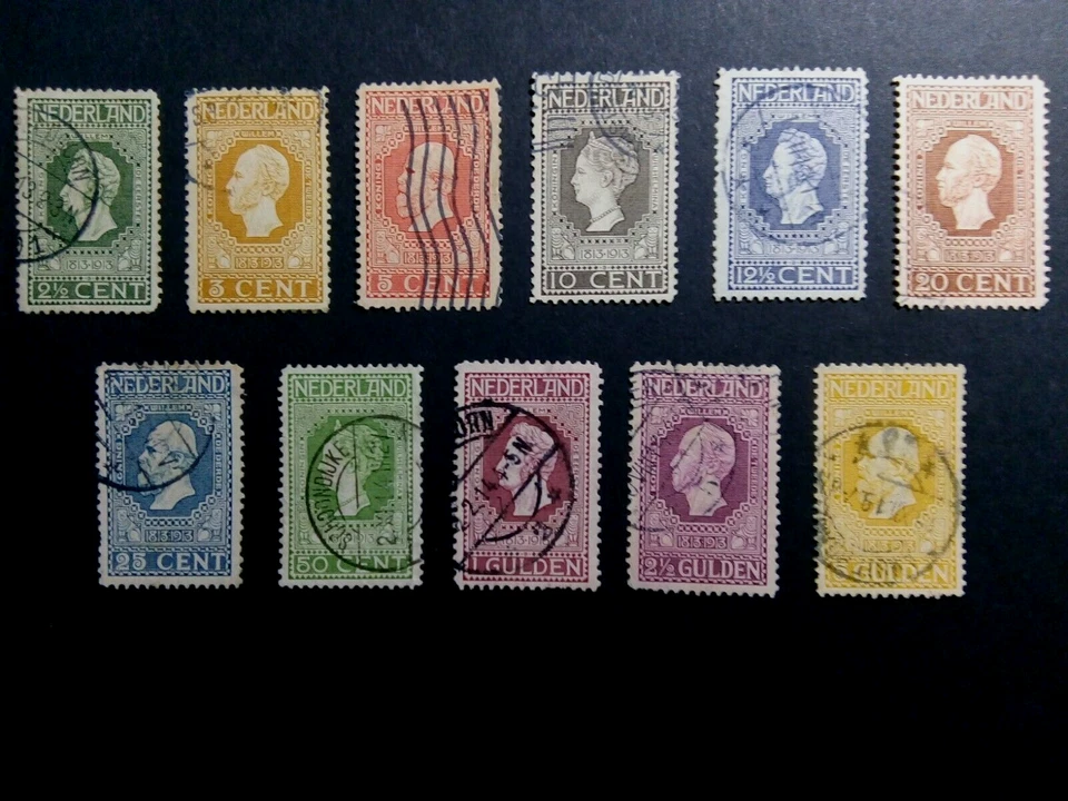 Netherlands 1913 The 100th Anniversary of Independence 11 used stamps CV£200 - Image 1 of 2