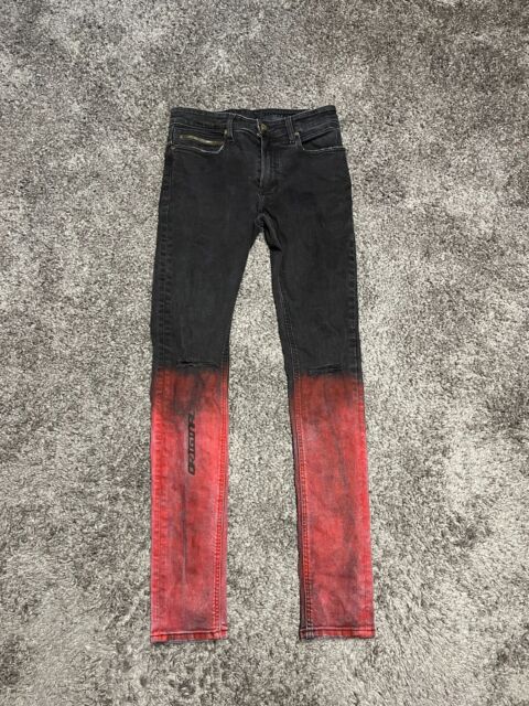 ROCKSTAR Jeans Mens Size 40 Graffiti Urban Biker Rocker Paint Spatter  Button Fly