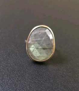 Vintage Labradorite Sterling Silver Ring - Picture 1 of 6