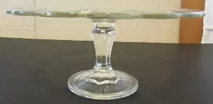 Vintage Indiana Teardrop Scalloped Edge Clear Glass Pedestal Cake Plate Stand - Picture 1 of 4