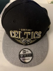 BOSTON CELTICS HAT NEW ERA 9FIFTY SNAPBACK CAP GOLD NBA BASKETBALL FINALS - Picture 1 of 9