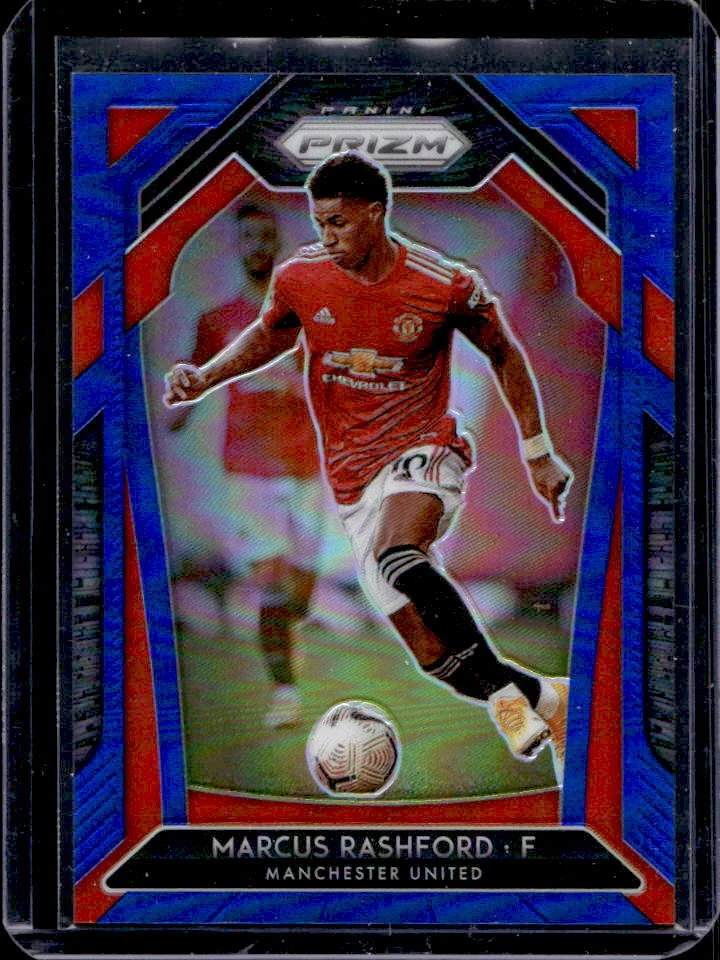 2020-21 Panini Prizm Premier League Marcus Rashford Blue Prizm #73/199