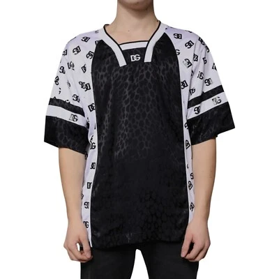 Camiseta DOLCE & GABBANA Negra Blanca Logo Hombres Mangas Cortas IT52/US42/XL 1130usd Foto 1 de 4
