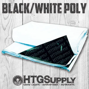 10 X 25 Ft. Black White Poly Panda Film Reflective Grow Room 2 Faced Tarp Liner - Picture 1 of 1