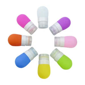 Juego de 8 botellas de viaje para champú y acondicionador prensado de silicona - Imagen 1 de 11