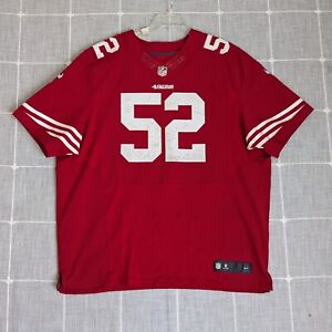 San Francisco 49ers Jersey Willis #52 Mens Size 56 Red On Field NFL READ**