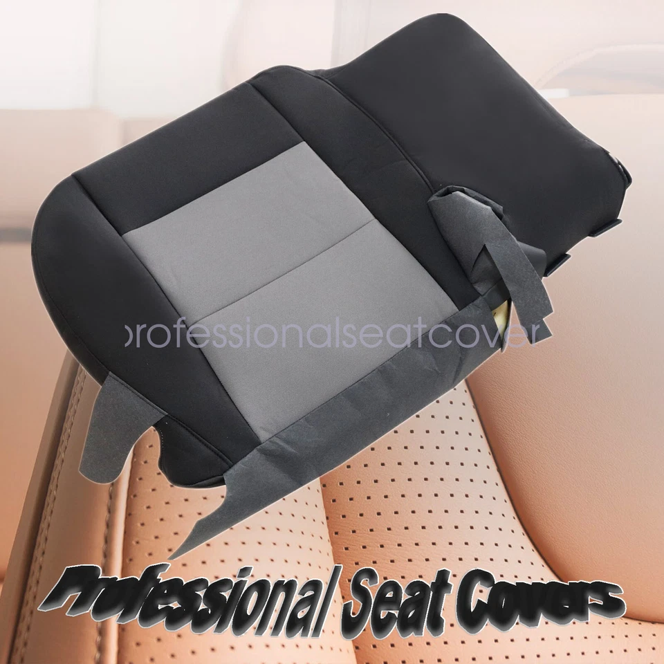 For 2003-2009 2010 2011 Ford Ranger Driver Bottom Cloth Seat Cover Black/Gray - Image 1 of 4