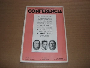 *** Conferencia *** n° 14 - 01/07/1936 - Annales Littérature / Musique / Théatre - Picture 1 of 4
