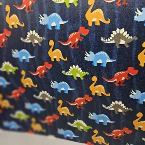 Kids Dinosaur Placemat Navy with colorful Dinos Trex plastic easy clean (4x) - Picture 1 of 3
