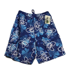 Iguana Shorts Men XL Blue Floral Drawstring Elastic Waist Mesh Lined Pull On NWT - Picture 1 of 8