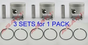 For YAMAHA 48-85 HP Piston Kit (688-11631-03/6H1-11631-03 STD + Piston Ring) X3 - Bild 1 von 4