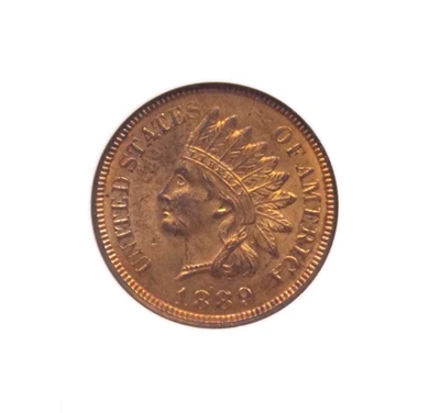 1889 Indian Head Cent Penny 1c NGC MS64 RD #010 *RED* Unc BU Uncirculated ECC&C - Image 1 of 4