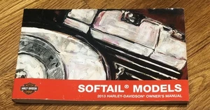 OEM 2013 Harley Davidson Softail Models Owner's Manual Excellent Cond Free S/H - Picture 1 of 3