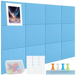 48" x 36" Cork Boards for Walls 12Pcs Alternative Cork Board Tiles with Remov... - Picture 1 of 7