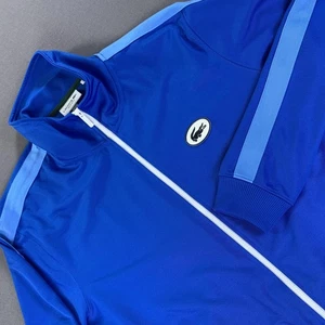 Lacoste Track Jacket Men 2XL Blue Marina Regular Fit Full Zip High Neck Pique - Picture 1 of 18