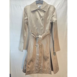 Fleet Fleet Tan Double Breasted Trench Coat with Belt Size Medium - Picture 1 of 10