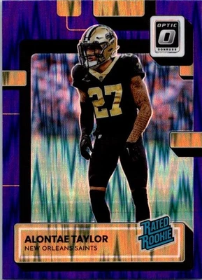 2022 Donruss Optic #300 Alontae Taylor Purple Shock - Image 1 of 2