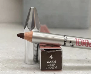 Benefit Gimme Brow + Volumizing Eyebrow Pencil ~ # 4 Warm Deep Brown ~NEW IN BOX - Picture 1 of 5