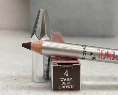 Benefit Gimme Brow + Volumizing Eyebrow Pencil ~ # 4 Warm Deep Brown ~NEW IN BOX - Image 1 of 4