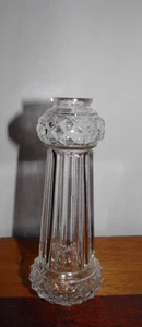 Vintage, Kristallglas, gerippt/Diamantschliff, Kronleuchter Mittelsäule/Abstandshalter. - Bild 1 von 11