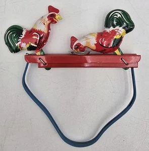 Vintage Blech Litho Metall Hähne/Hühner Handspielzeug SPASS!! - Bild 1 von 6