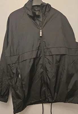 Mens Showerproof Windbreaker Black Jacket Good Condition - Image 1 of 4
