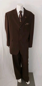 Falcone 3 Piece Suit With Adjustable Waist Men's Size 54R - Picture 1 of 10