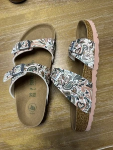 NWOT Birkenstock Sydney Vegan Womens 8 (EU 39) Sandals Arizona Floral Birko Flor - Picture 1 of 9