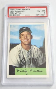 MICKEY MANTLE 1996 TOPPS REDENCIÓN - TARJETA 1954 - NY YANKEES - PSA 8 - RARO 🔥🔥 - Imagen 1 de 2