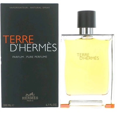 Terre D'Hermes de Hermes, spray de perfume puro de 6,7 oz para hombre Foto 1 de 4