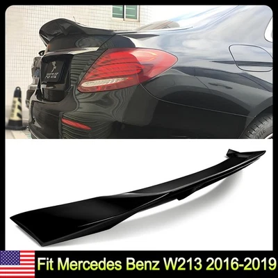 R Style Rear Trunk Spoiler Gloss Black For 2016-2019 Mercedes Benz W213 E450 E43 Foto 1 de 4