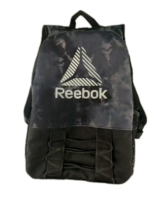 锐步背包 Basecamp 海军蓝和黑色 带侧口袋 阅读 — 第 1/4 张图片