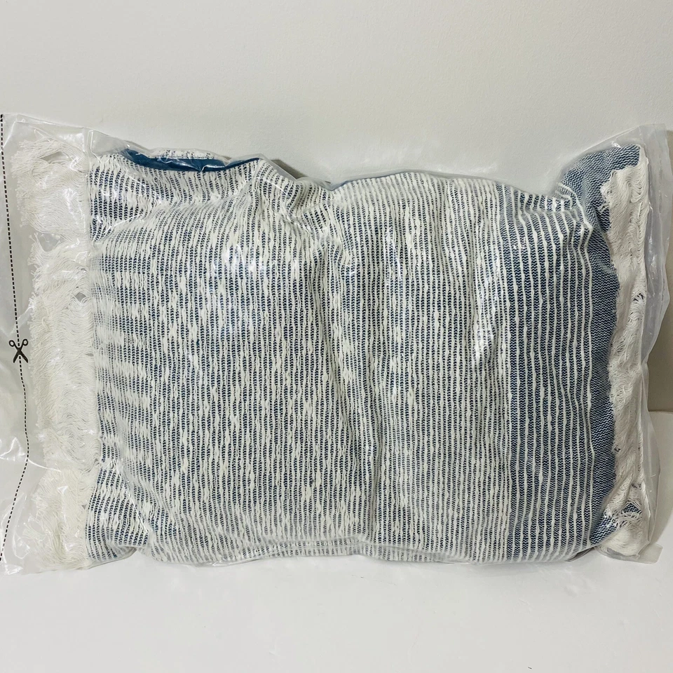 Epic Inside Threshold Blue 14 X 20” Toss Pillow  100% Cotton Boho Target - Image 1 of 4