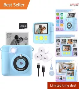 Shockproof Instant Print Kids Camera - 1080P Video & Creative Features in Blue - Picture 1 of 9