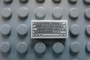 Teclado de computadora LEGO patrón complejo 1x2 AZULEJO BLANCO - Imagen 1 de 1