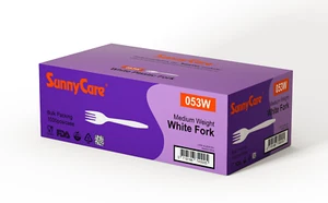 Sunnycare PP Kunststoff mittelschwer Gabeln - weiß - 1.000 ct, 053 W - Bild 1 von 3