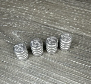 Rabbit Silver Schrader Valve Caps Aluminum - Picture 1 of 2