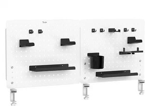 Tablero de clavijas de metal para montaje de abrazadera personalizable para organizador de escritorios - Imagen 1 de 3