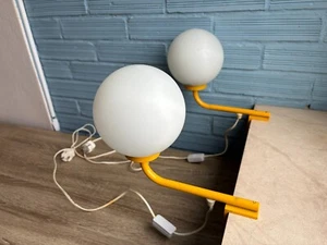Vintage Pair Space Age Table Lamp MidCentury Design Bedside Light Sputnik Sconce - Picture 1 of 17