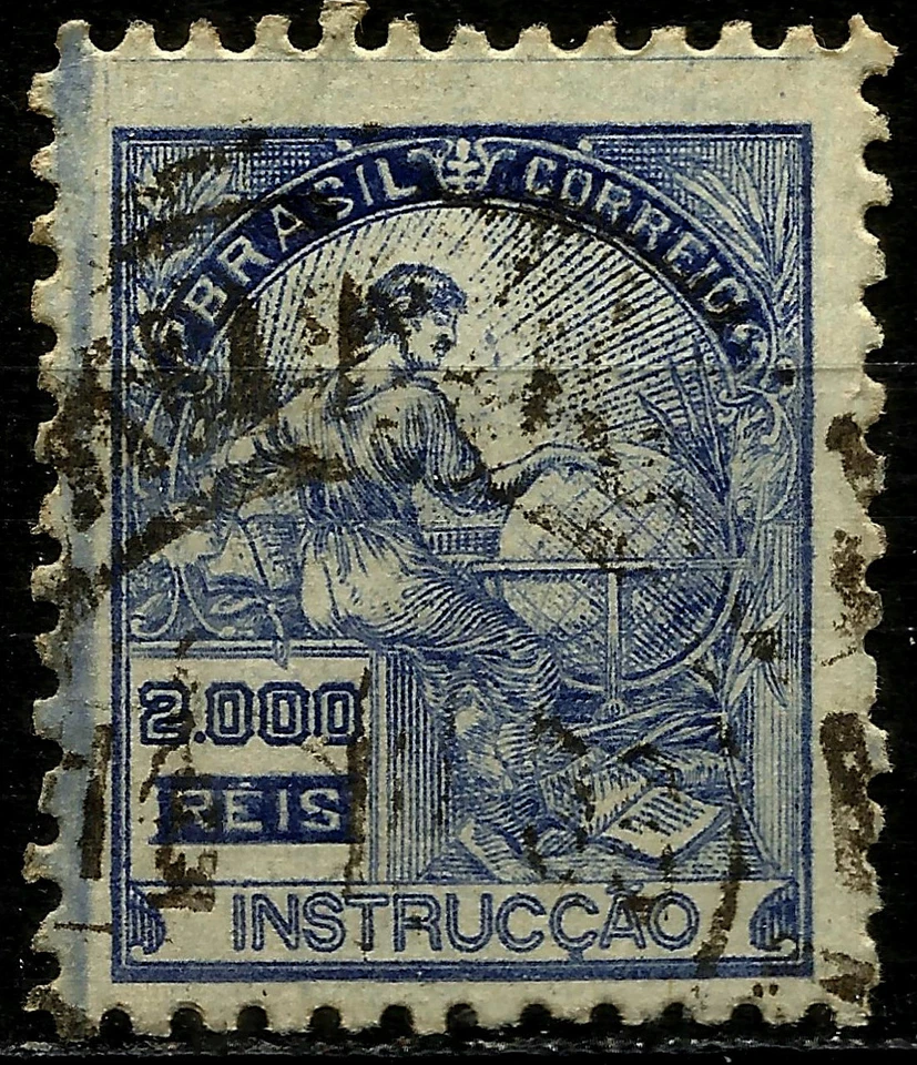 BRAZIL, 2000 REIS, YEAR 1920, INSCRIPTION "BRASIL", USED, VERY NICE STAMP - Image 1 of 1
