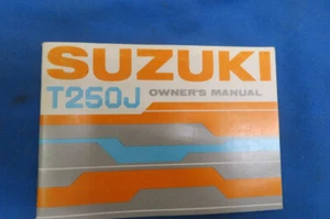 Factory 1972 Suzuki T250J Owner's Manual, 64 Pages Like New - Picture 1 of 15