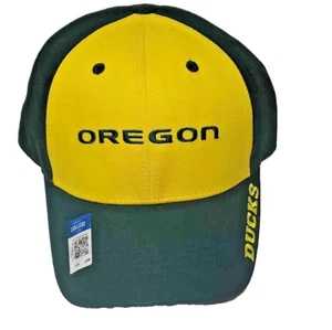 University Oregon Ducks Mens Baseball Cap Hat NCAA Yellow Green Logo O/S New - Picture 1 of 8