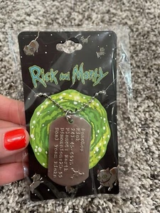 Rick and Morty Dog Tag Sanchez Rick Necklace Silver B6 - Picture 1 of 3