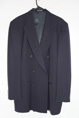 NAVY-BLUE PIERRE CARDIN DOUBLE-BREASTED GOLD METAL BUTTON BLAZER JACKET sz 42XL - Image 1 of 4