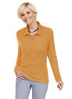 Mustard Woven Pure Cotton Chevron Design Long Sleeve Polo Shirt Plus Size 28