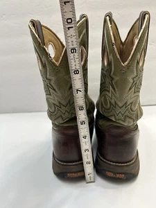 Durango Rebel Powder n' Lace Saddle Leather Square Toe Western Boots Women, 8.5m - Picture 1 of 12