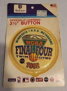 Vintage NCAA FINAL FOUR TWIN CITIES BUTTON 1992 Metrodome Minnesota Bin 16 NOS - Picture 1 of 2