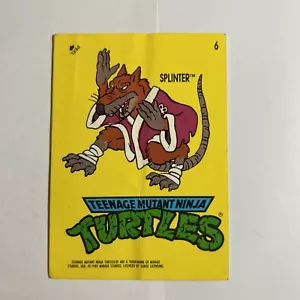 1989 Topps Teenage Mutant Ninja Turtles TMNT Stickers #6 Splinter - Picture 1 of 4