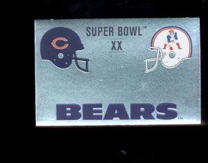 1989 Panini Chicago Bears New England Patriots Super Bowl XX Rare Foil Sticker - Picture 1 of 1