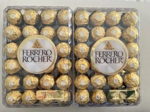 2 Pack Ferrero Rocher Fine Hazelnut Chocolates, 48 Each Chocolate Gift Box New - Picture 1 of 3